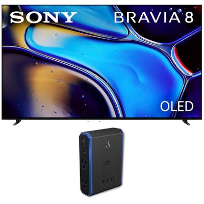 Sony K55XR80 55 Inch IMAX Enhanced Bravia OLED 4K HDR Google TV with an Austere 5S-PS4-US1 4-Outlet Power with Omniport USB (2024)
