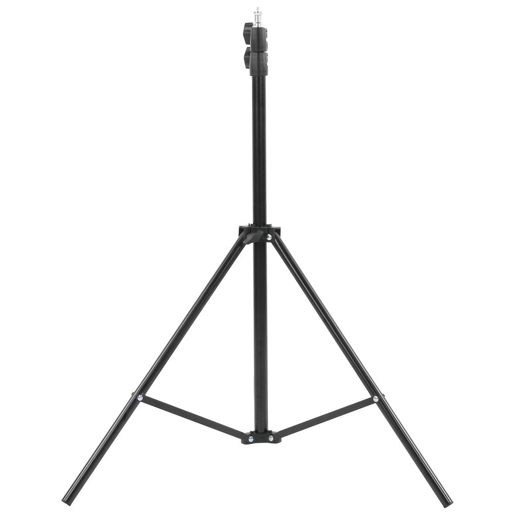 215cm Tripod Loop Light Stand with Metal Pillar ABS Nut, Stable Structure, Bending Exterior Black Painting is