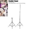 215cm Tripod Loop Light Stand with Metal Pillar ABS Nut, Stable Structure, Bending Exterior Black Painting is view 2