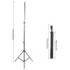 215cm Tripod Loop Light Stand with Metal Pillar ABS Nut, Stable Structure, Bending Exterior Black Painting is view 4