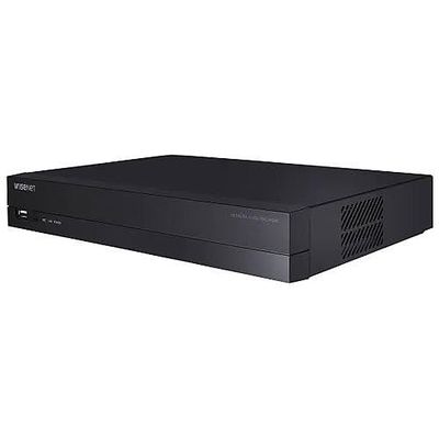 Hanwha Vision XRN-420S X-Series 8MP 4-Channel NVR with PoE Switch, 50Mbps Throughput, No HDD, Black