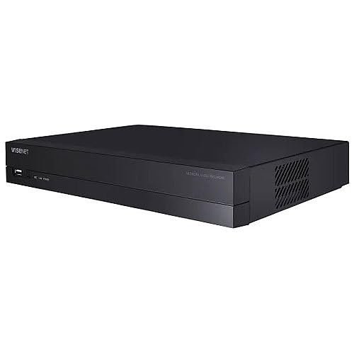 Hanwha Vision XRN-420S X-Series 8MP 4-Channel NVR with PoE Switch, 50Mbps Throughput, No HDD, Black