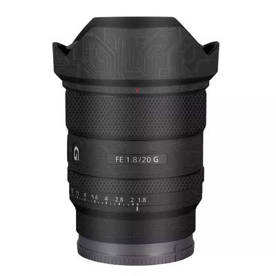 for Sony FE 20mm F1.8 G Decal Skin Vinyl Wrap Film Camera Lens Body Protective Sticker Protector Coat FE 1.8/20 G 20 1.8(Circuit Black)