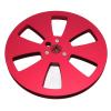 1/4 7 Inch Empty Tape Reel, 6 Holes Universal Open Reel Sound Tape Empty Reel, Aluminum Alloy Recording Take Up Reel to Reel Small Hub Empty Take Up Reel to Reel for TEAC (Red) view 1