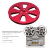 1/4 7 Inch Empty Tape Reel, 6 Holes Universal Open Reel Sound Tape Empty Reel, Aluminum Alloy Recording Take Up Reel to Reel Small Hub Empty Take Up Reel to Reel for TEAC (Red) view 3