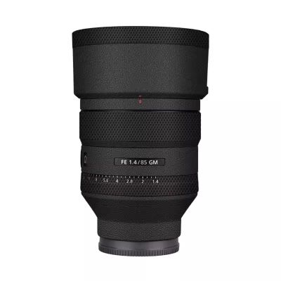 Anti-Scratch Camera Lens Sticker Coat for Sony FE 85mm F1.4 GM Vinyl Wrap Protective Film Body Protector Skin FE 1.4/85 GM 85 1.4(Leather Black)