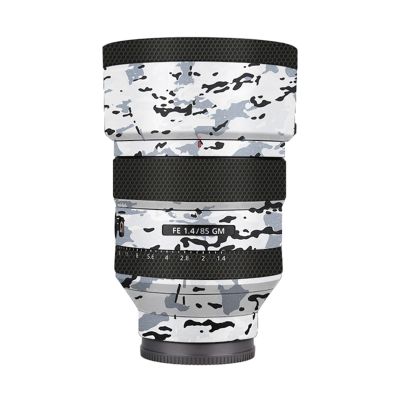 Anti-Scratch Camera Lens Sticker Coat for Sony FE 85mm F1.4 GM Vinyl Wrap Protective Film Body Protector Skin FE 1.4/85 GM 85 1.4(Snow Camouflage)