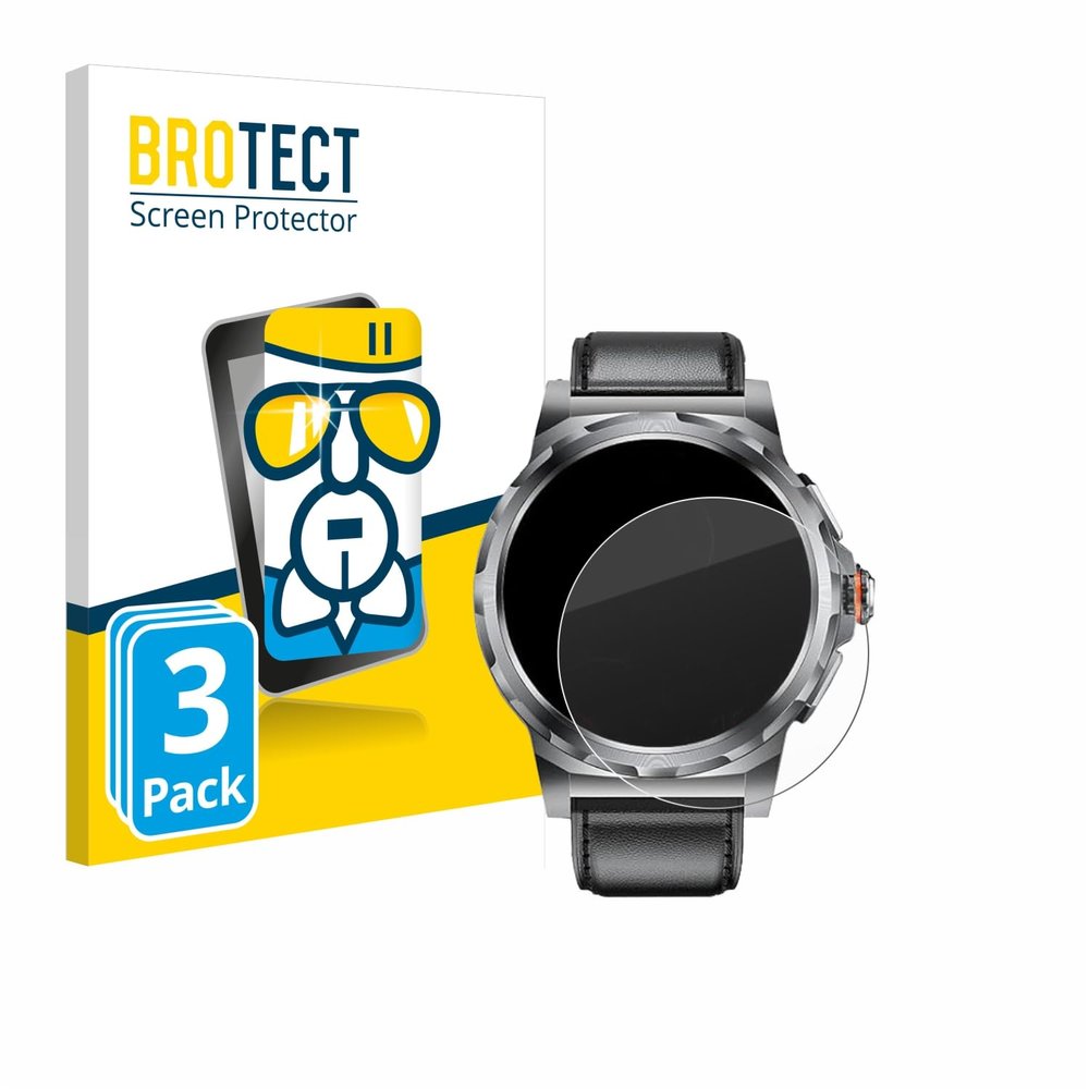 brotect Glass Screen Protector Film Compatible with LIGE SML6-R-E 1.43" (3 Pack) - Glass-Foil 9H Protection [Scratch Resistant, High Clarity]