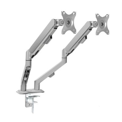 CAOJLjiaxiang-2012 Monitor Arm Dual Monitor Mount for Most 17-30 Inch Srceens, Each Arm Holds Max 19.8lbs, Height-Adjustable Gas Spring Dual Monitor Stand with VESA 75mm or 100mm Monitor Mount(Gris)