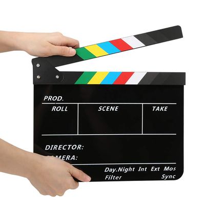 30x25CM Acrylic Clapperboard for Video Production Film Director Clap Board Tool Equipment Professional