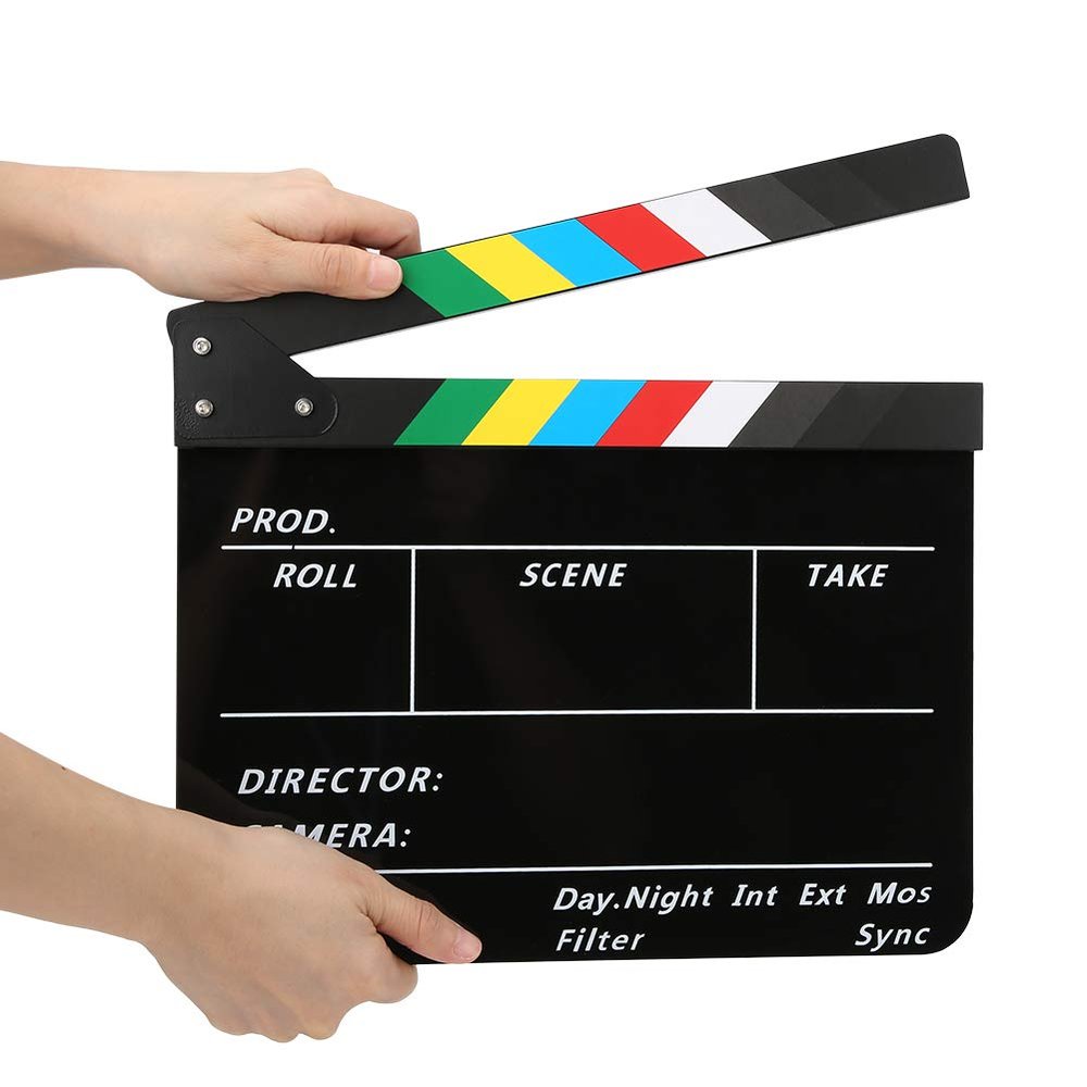 30x25CM Acrylic Clapperboard for Video Production Film Director Clap Board Tool Equipment Professional