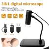 Microscope Observation Digital Microscope 1000X Portable Mini 3-in-1 USB Microscope with LED Light view 2