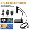 Microscope Observation Digital Microscope 1000X Portable Mini 3-in-1 USB Microscope with LED Light view 3