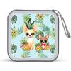JKLPOMN CD/DVD Storage Case,Chihuahua Dog Pineappleprinted 40 Capacity CD Binder DVD Storage Holder with Zippers,CD Box, DVD Box Storage Rack, CD Wallet view 1