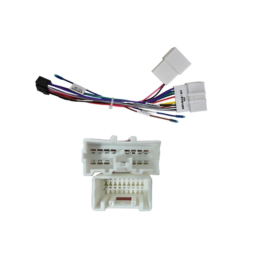 16PIN Car Radio Stereo Power Wiring Cable Harness Adapter Compatible for Mitsubishi Pajero Sport 2006- for Mitsubishi Pajero 3 V73 2004-2011