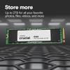 Crucial E100 1TB M.2 NVMe PCIe Gen4 Internal SSD, Up to 5,000MB/s, Laptop & Desktop Compatible - CT1000E100SSD8 view 3