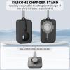 Silicone Charger Protector Cover for Oura Ring 4 Charger,Case Cover Compatible with Oura Ring Charger Size 4/5/6/7/8/9/10/11/12/13/14/15, Shockproof Case for Oura Ring Charger,Only Case (Black) view 3