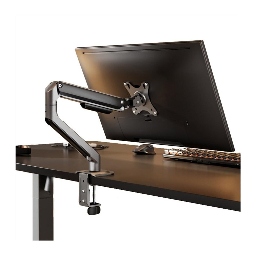 CAOJLjiaxiang-2012 Monitor Arm Single Monitor Mount - Single Monitor Arm Desk Mount, Fully Adjustable Mechanical Spring Monitor Arm with VESA Mount, Fits 17-32" Screens Within 19.8 lbs Monitor Mount