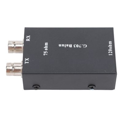 BNC Ethernet to RJ45 Converter, 75ohm to 12ohm Connector, G703 Balanced to Unbalanced Converter for Road Traffic Building Perimeter Security