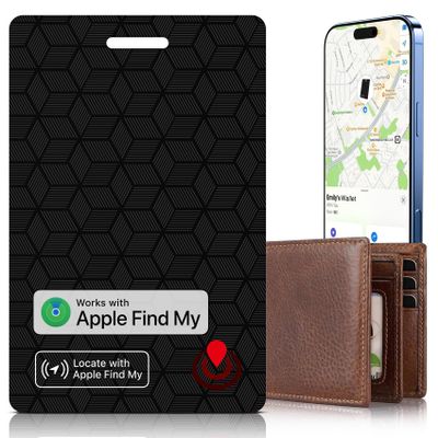 Wallet Tracker Card, Air-Tags Bluetooth Tracker for Wallets, Slim 1.8mm Thin Tracker Wallet IP68 Waterproof, Smart Card Finder, Keys Locator and Item Finder Works with Apple Find My