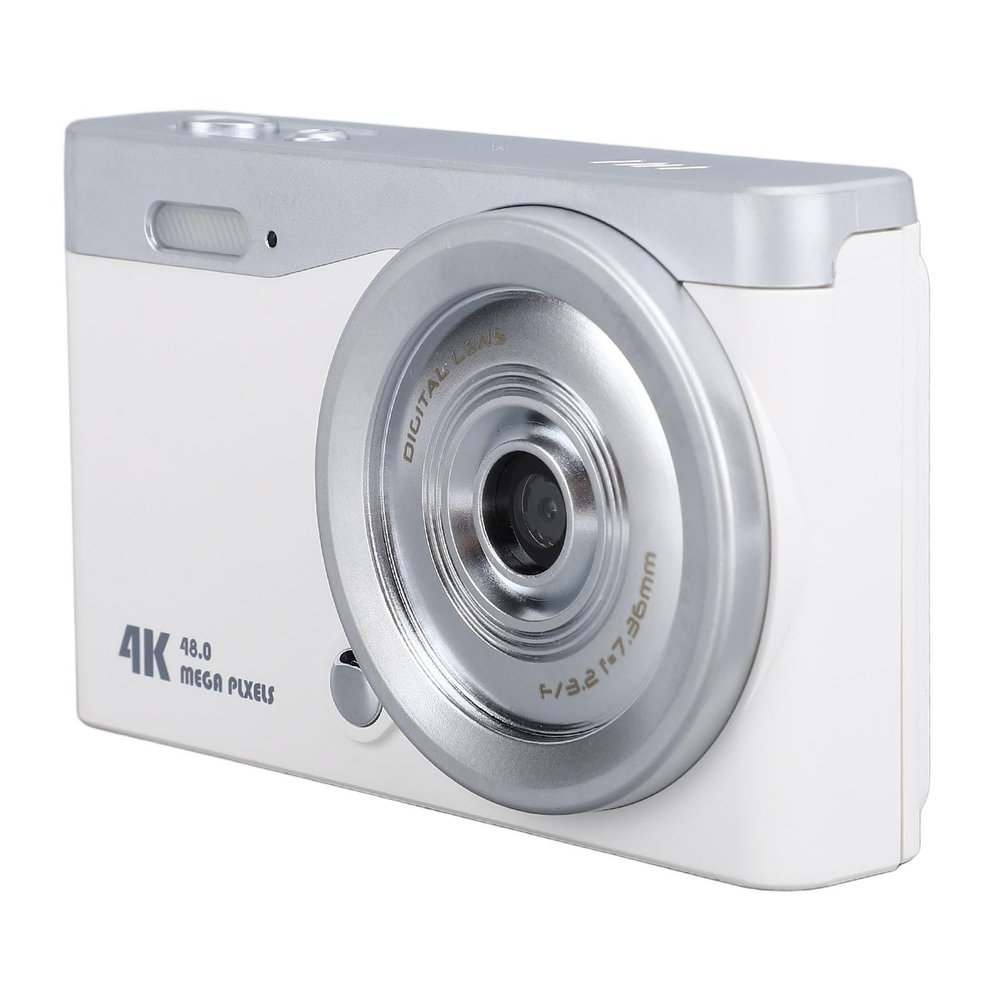 KIMISS Digital Camera HD 2.8 Inch Digital Camera for Vlogging and Traveling (White)