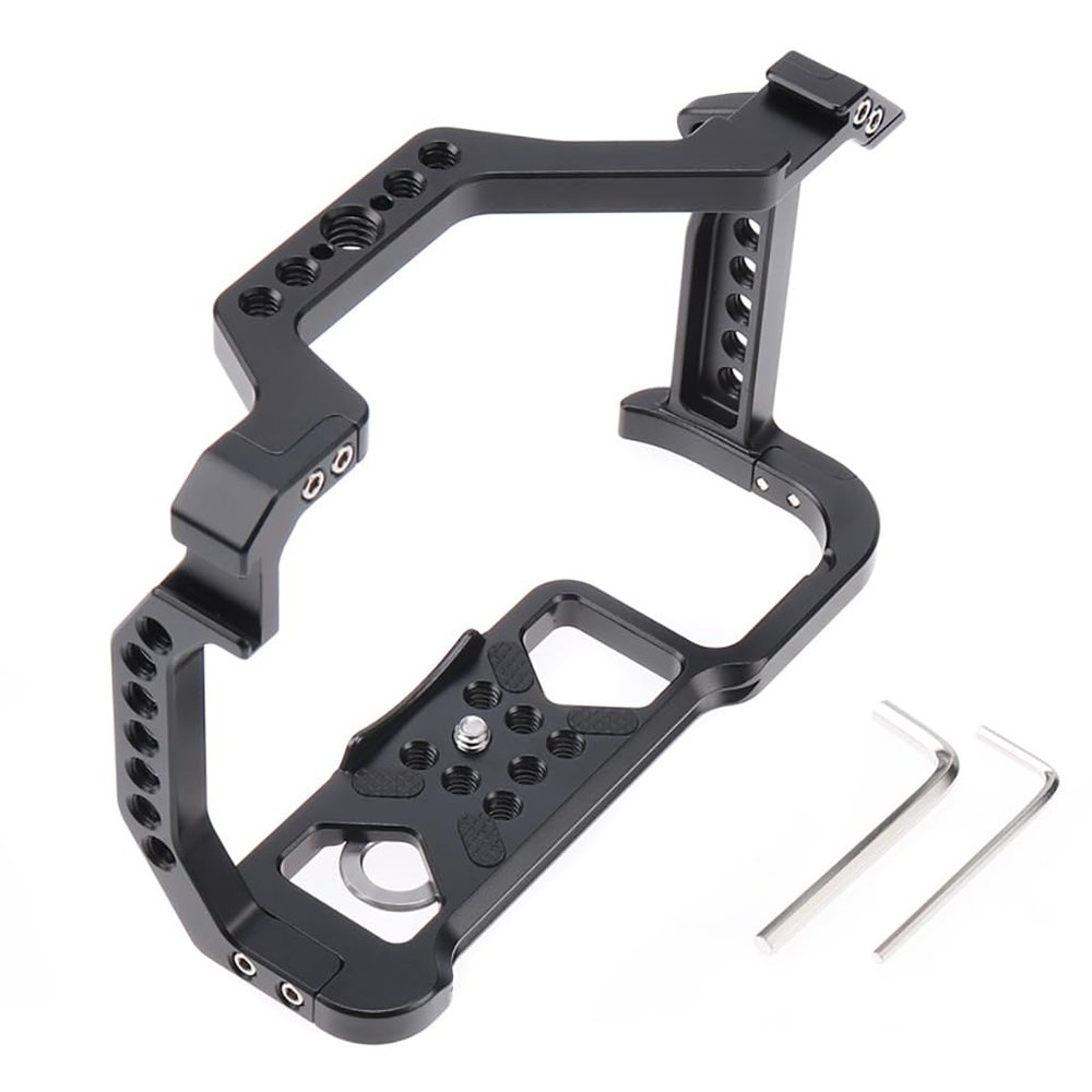 FEICHAO EOS R5 Mark II Camera Cage Aluminum Alloy Camera Rig with Cold Shoe Protective Frame Compatible with EOS R5II, EOS R6II, EOS R5, EOS R6, EOS R5C Camera