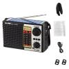 ikaufen Solar Portable FM/AM SW Radio Digital Bluetooth Speaker MP3 Player Rechargeable Comes with a Flashlight and Wrist Strap view 1