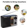 ikaufen Solar Portable FM/AM SW Radio Digital Bluetooth Speaker MP3 Player Rechargeable Comes with a Flashlight and Wrist Strap view 4
