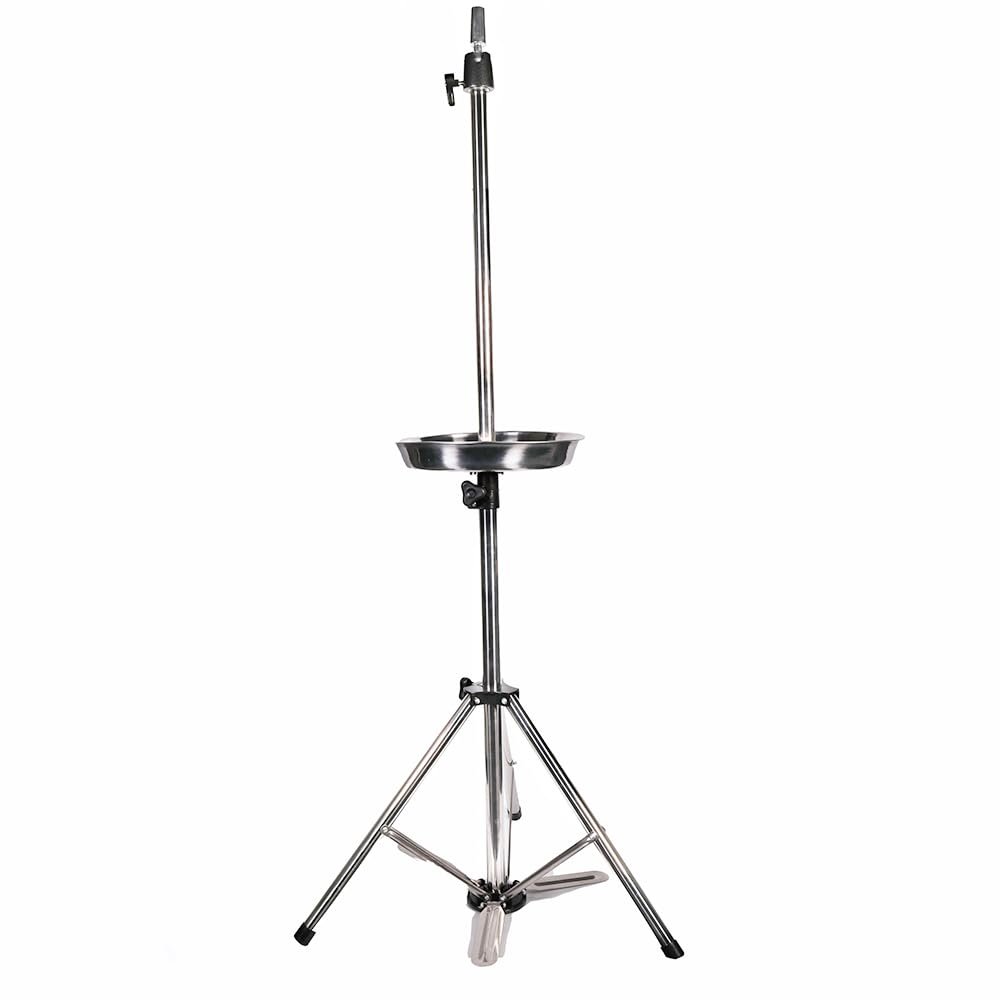 Hair Art Collapsible Stainless-Steel Mannequin Tripod with Tray & Foot Paddle