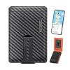 SMART CC Men Wallet with Tracker Slim Pop Up Card Holder 6-7 Cards, Work with Apple Findy(iOS only), Wallet Tracker with Money Clip(Black&Orange iOS only) view 1