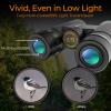 Ciannocrem 12x42 Binoculars for Adults High Powered with Phone Adapter,Build by Powerful Glasses Large View to Watch Football Games,a Travel,Hiking,Bird Watching,Survival and Hunting Gadgets for Men view 4