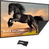 200 inch Projector Screen Upgraded- Black Backing, Straight Edges, Foldable, Washable and Wrinkle-Free - for Indoor Home Theater and Outdoor Cinema -White 16:9 by IOLIEO view 1