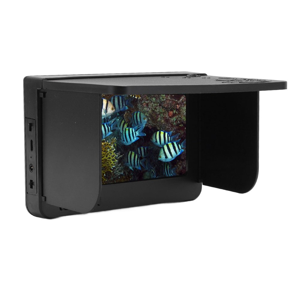 5 inch Underwater Fishing Camera Display, 1500cd Brightness Screen, Fish Finder Screen for Most Underwater Cameras, 3.5mm AV Port