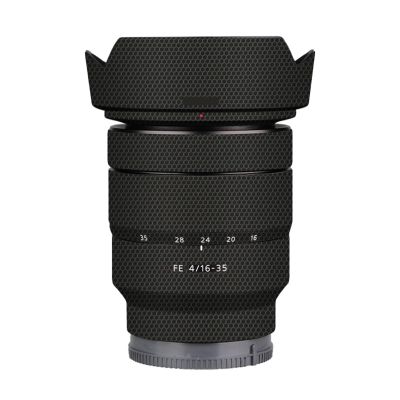 for Sony FE 16-35mm F4 ZA Camera Lens Body Sticker Vinyl Wrap Film Skin Anti-Scratch Decorative Decal Protector Coat FE 4/16-35 4(Matrix Black)