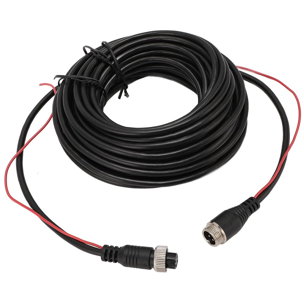 4 Pin Aviation Backup Camera Extension Cable, Car Video Cable, Dash Cam Rear View Camera Extension Cord, for CCTV Rearview Camera Truck Trailer (15m / 49.2ft)