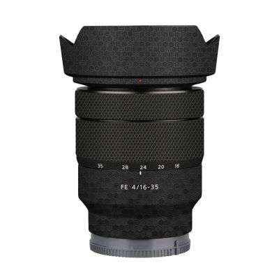 for Sony FE 16-35mm F4 ZA Camera Lens Body Sticker Vinyl Wrap Film Skin Anti-Scratch Decorative Decal Protector Coat FE 4/16-35 4(Honeycomb Black)