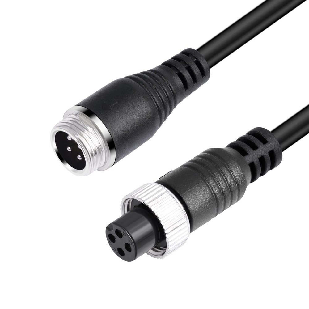 4 Pin Backup Camera Extension Cable, Dash Cam Rear View Camera Extension Cord, Reverse Camera Extension Wire (15m / 49.2ft)