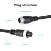 4 Pin Backup Camera Extension Cable, Dash Cam Rear View Camera Extension Cord, Reverse Camera Extension Wire (15m / 49.2ft) view 4