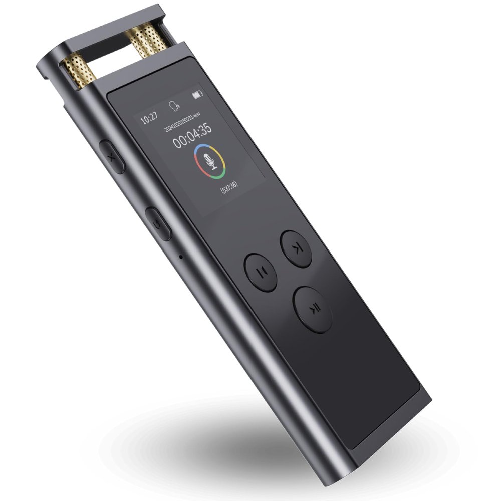 Digital Voice Recorder with Voice Activated Recording & Playback, 3072kbps Audio Recorder Dictaphone, Aluminum Alloy Body with 64GB Storage for Lectures, Meetings,Interviews by FoCase Rec