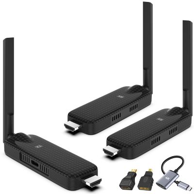 LIULANZ Wireless HDMI 2 Receiver and Transmitter USB-C Extender Kit,Plug & Play 165FT Portable 2.4G/5G Wirelessly Simultaneous Expansion for Multiple Screens from Laptop and Camera to TVs,Projectors