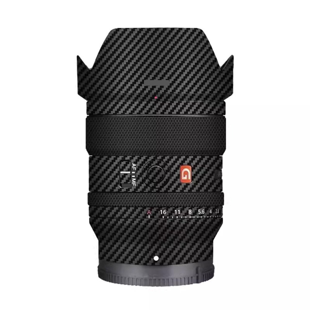 Camera Lens Vinyl Wrap Film Sticker for Sony FE 24mm F1.4 GM Full Body Protective Skin Anti-Scratch Protector Coast Decal FE 1.4/24 GM 24 1.4(Carbon Fiber Black)