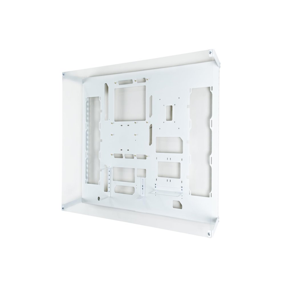 ABK Design, Wall Mount Computer Case - Wall Mount ATX Case - Wall PC Case for PC Gaming - Computer Cases for PC Computer - Pc Case - Gaming PC Case (Wall Computer Case + Plexiglass, White)