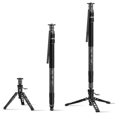 SIRUI Carbon Fiber Monopod, 57" Camera Monopod with Pedal Feet, One-Step Height Adjustment with Twist Lock, Compact & Rapid System for DSLR Camera, Max Load 22lbs/ 10kg, SVM-145P