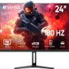 SANSUI 24 inch Gaming Monitor 180Hz 3ms Computer Monitor with Built-in Speakers FHD 1080P Adaptive Sync 110% sRGB DPx1 HDMIx2 Ports VESA Compatible, Tilt Adjustable (HDMI Cable Included) view 1