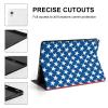 4th of July American Flag Case Compatible with iPad 10th 9th 8th 7th Generation Shockproof Protector Holder Cover Stand view 4