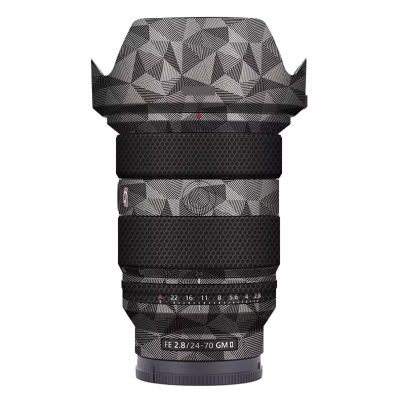 Skin Lens Camera Skin Wrap Vinly Protecticve Sticker for Sony FE 24-70mm F2.8 GM II Photography Accessories FE 2.8/24-70 GM II 2.8(Triangle Titanium)