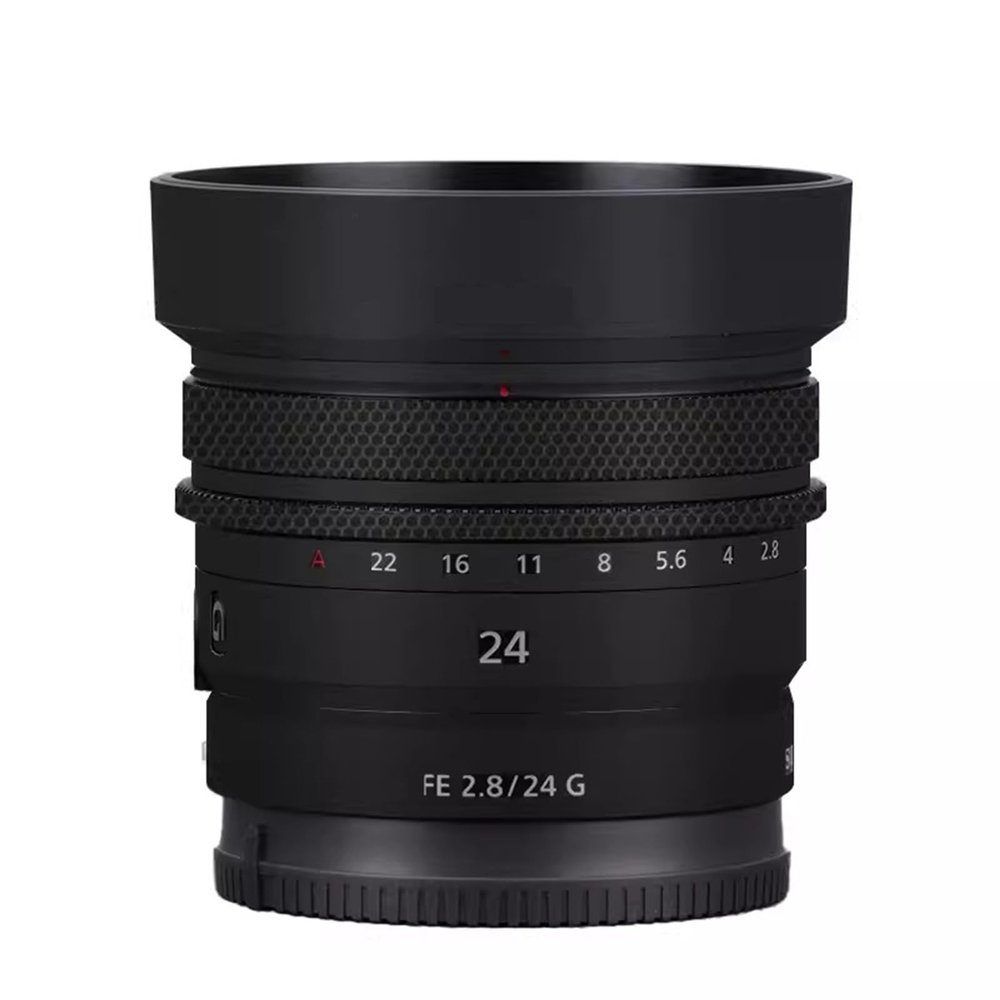 Camera Lens Sticker Coat Wrap Protective Film for Sony FE 24mm F2.8 G Body Protector Decal Skin FE 2.8/24 G 24 2.8(Matte Black)