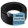 18 AWG 9-Conductor Speaker Wire Cable 25 Ft, 4-Channel CCA Stranded Hiding Primary Wire Low Voltage Remote Wire, Ultra-Flex and Easy Peel Jacket for Trailer, Car Marine Home Audio System-Black+Ties view 1