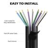 18 AWG 9-Conductor Speaker Wire Cable 25 Ft, 4-Channel CCA Stranded Hiding Primary Wire Low Voltage Remote Wire, Ultra-Flex and Easy Peel Jacket for Trailer, Car Marine Home Audio System-Black+Ties view 2