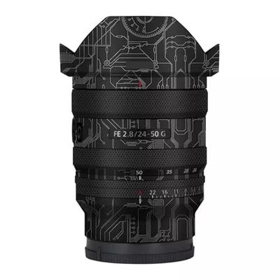 Camera Skin Wrap Lens Skins Protector for Sony FE 24-50mm F2.8 G Anti-Scratch Coat Wrap Cover Sticker FE 2.8/24-50 G 2.8(Circuit Titanium)